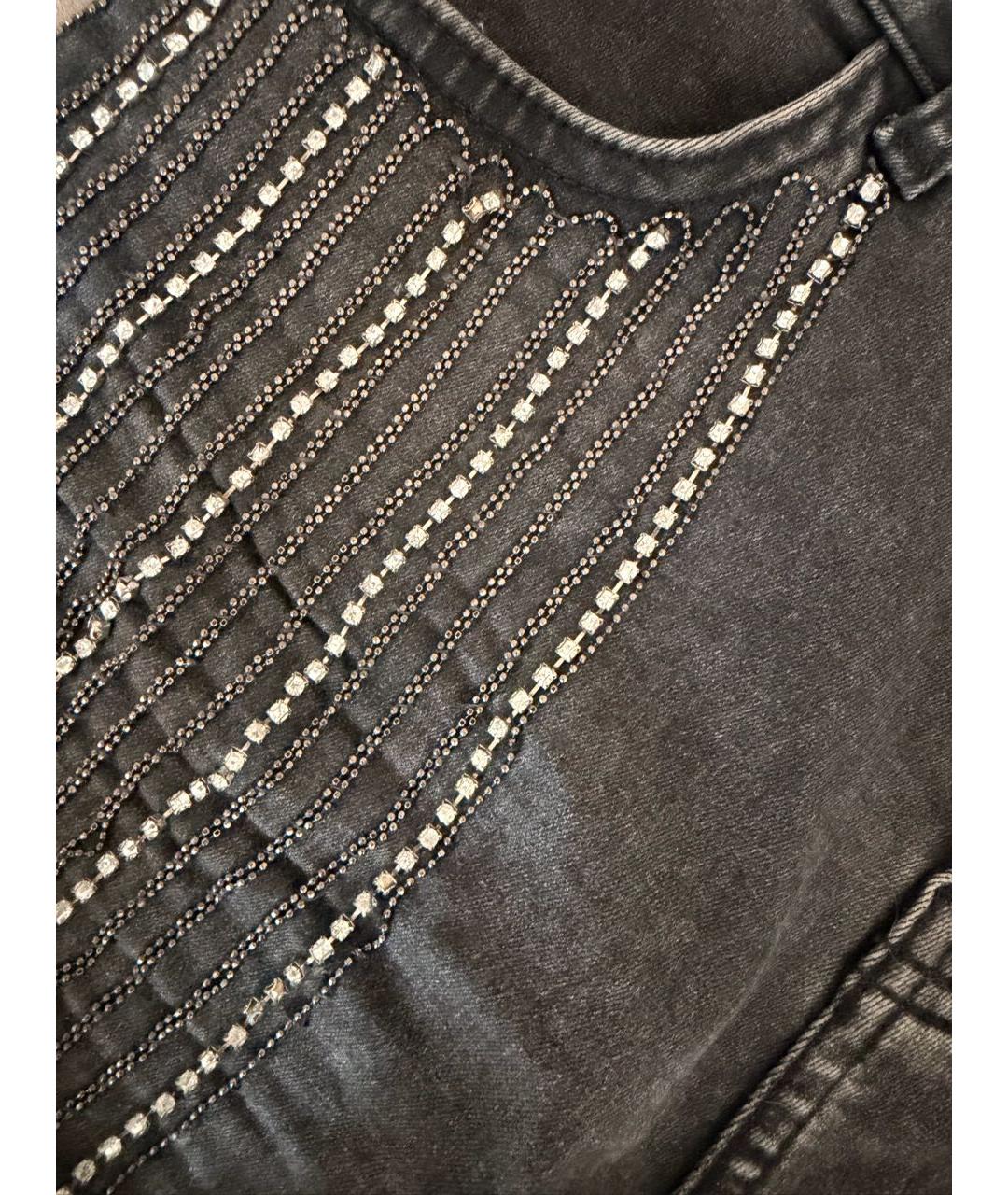 PINKO Антрацитовые деним шорты, фото 3