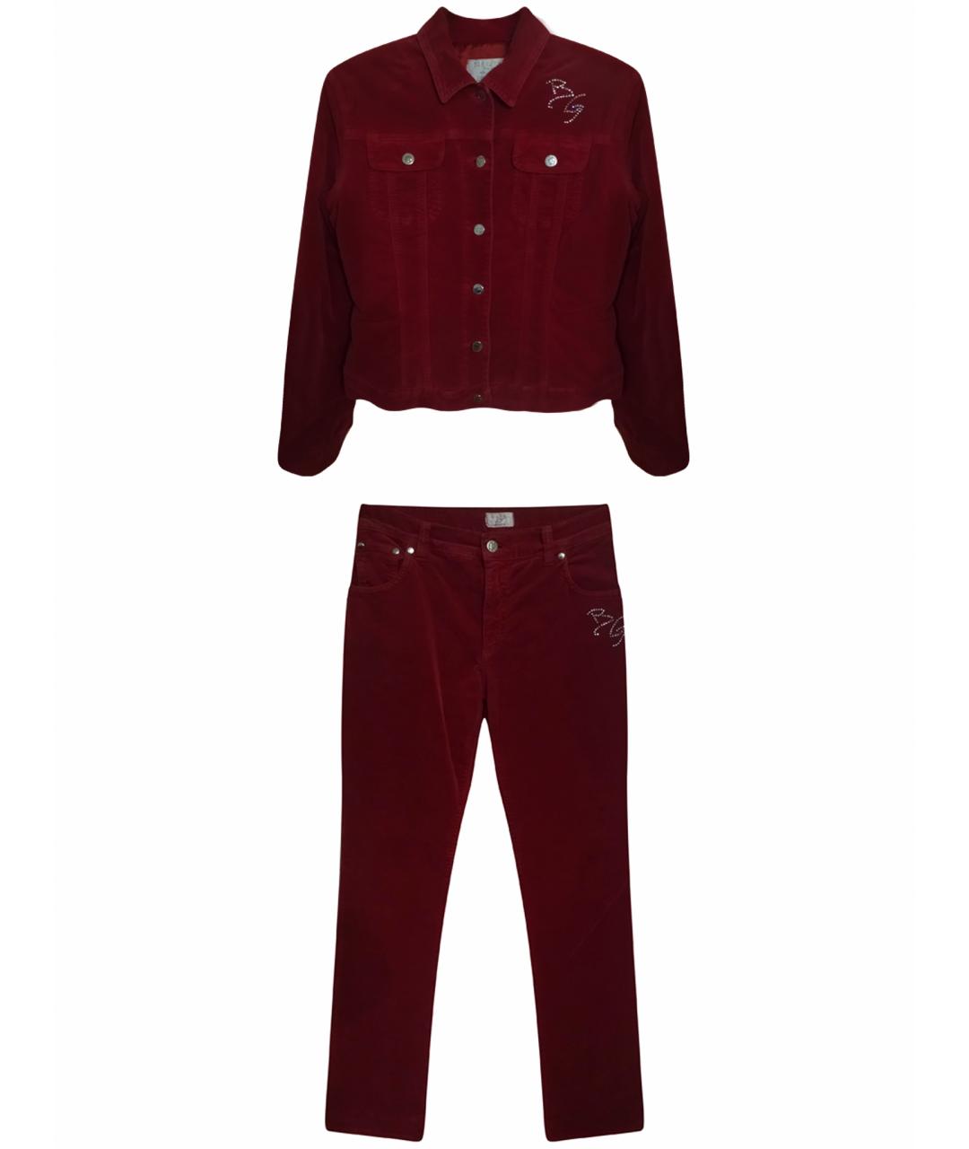 BLUMARINE Фуксия хлопко-эластановый костюм с брюками, фото 1