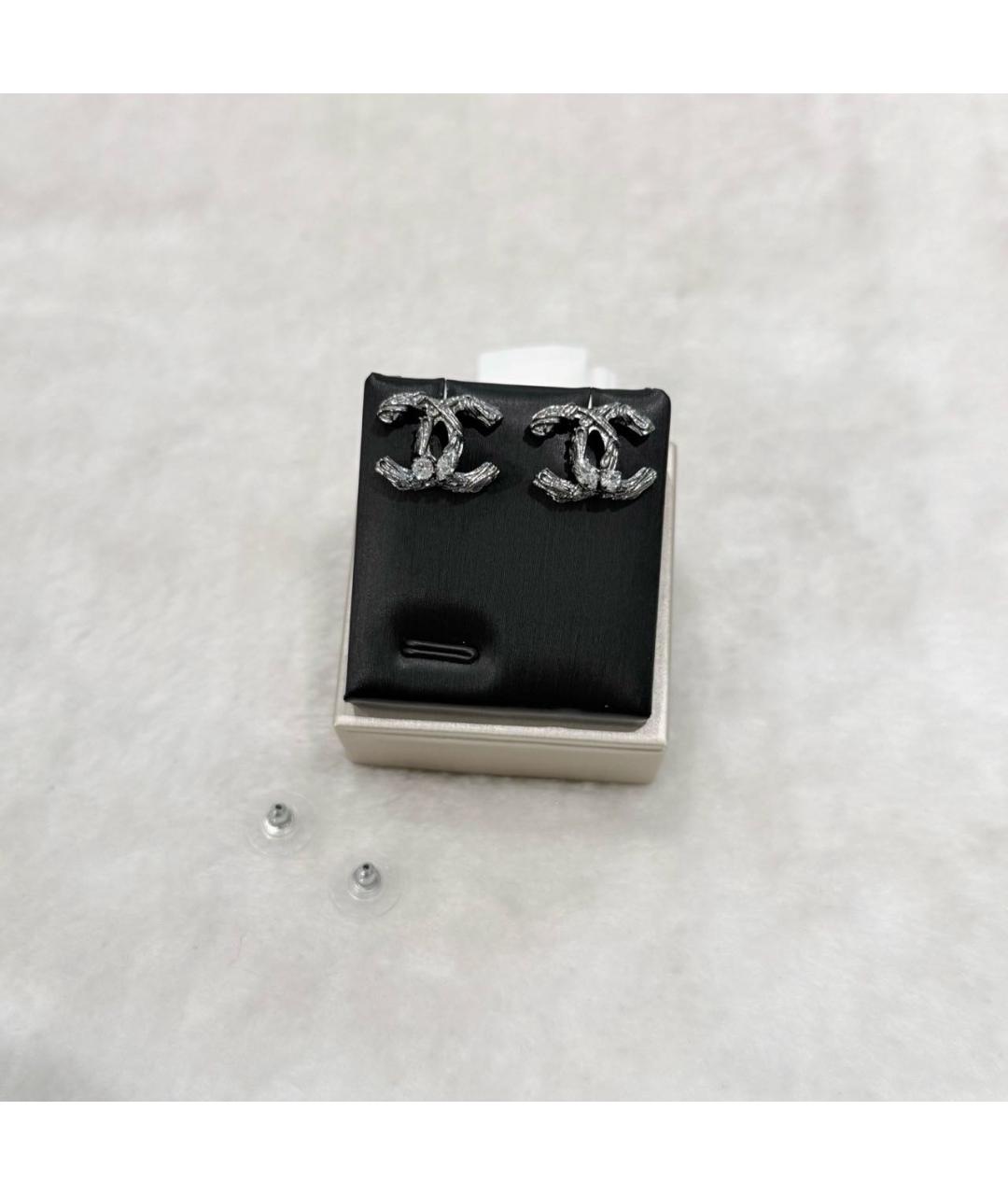 CHANEL Серебряные серьги, фото 2