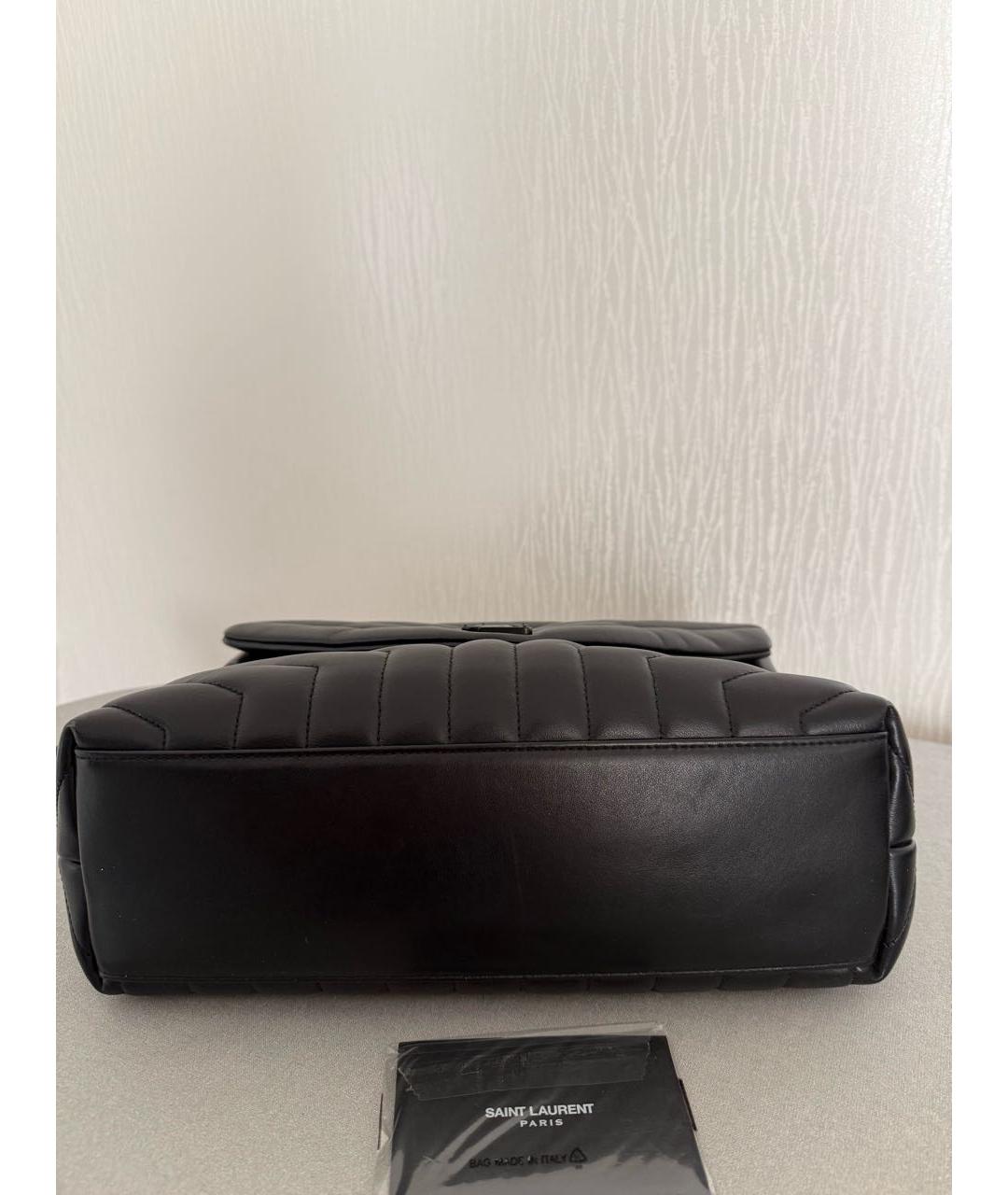 SAINT LAURENT Черная кожаная сумка через плечо, фото 4