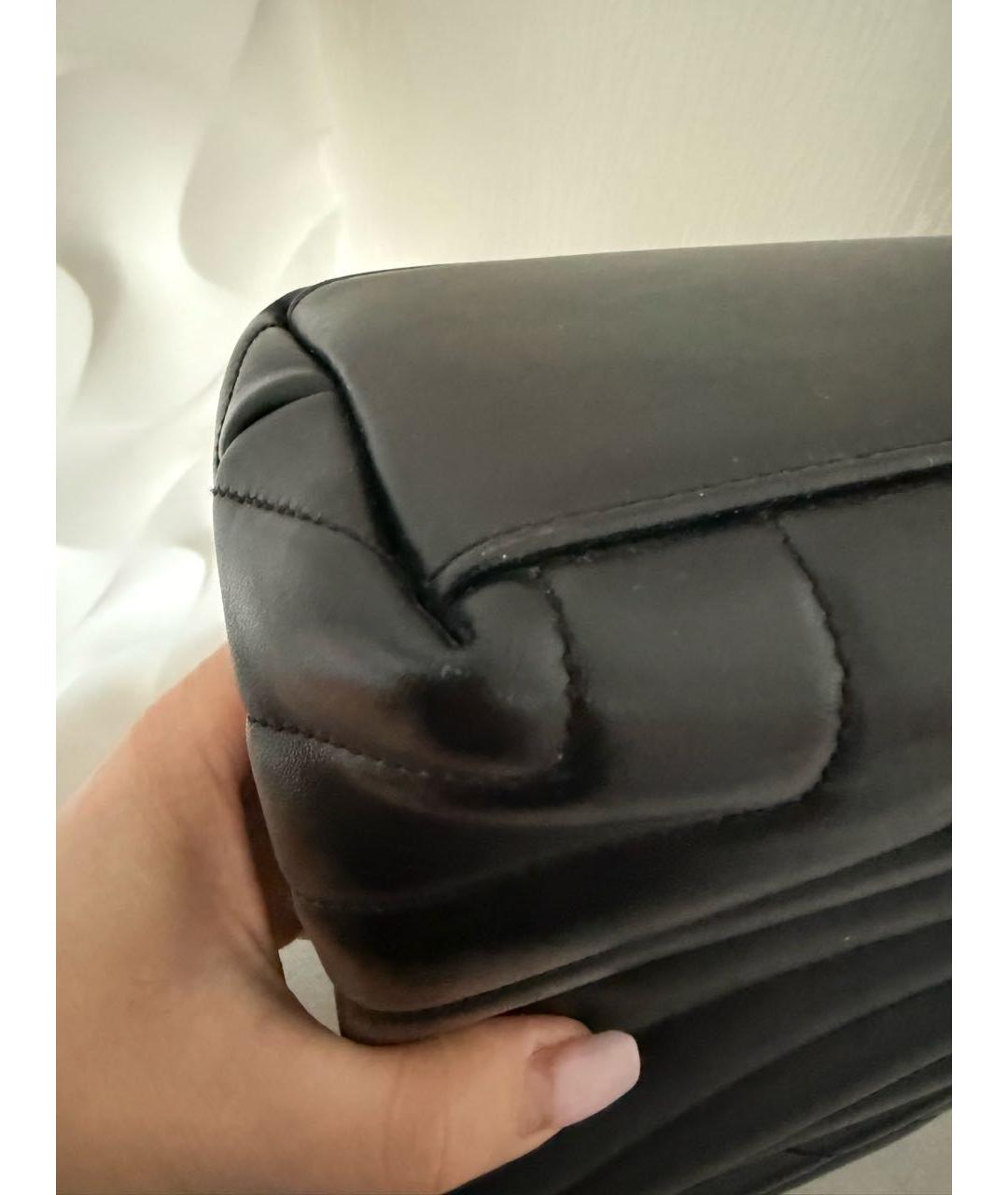 SAINT LAURENT Черная кожаная сумка через плечо, фото 7