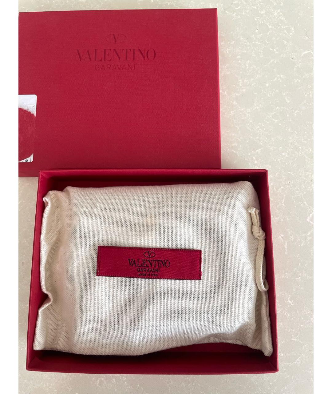 VALENTINO Черный кожаный кошелек, фото 7