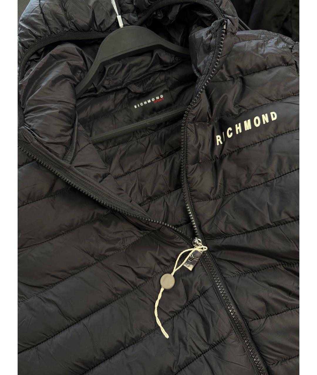 JOHN RICHMOND Черная полиамидовая куртка, фото 3