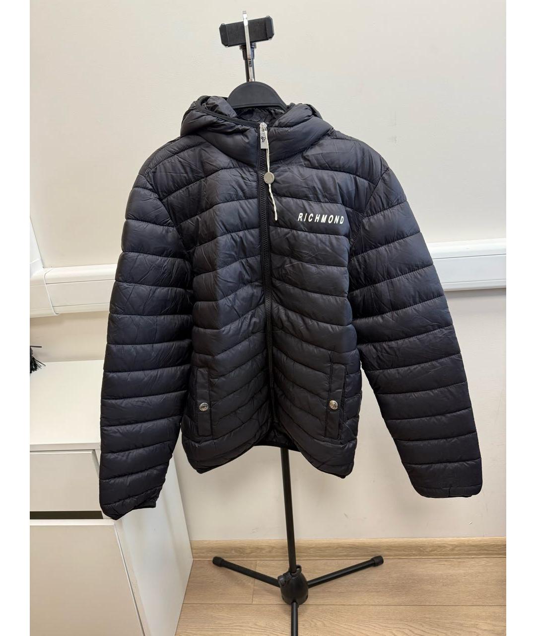 JOHN RICHMOND Черная полиамидовая куртка, фото 5