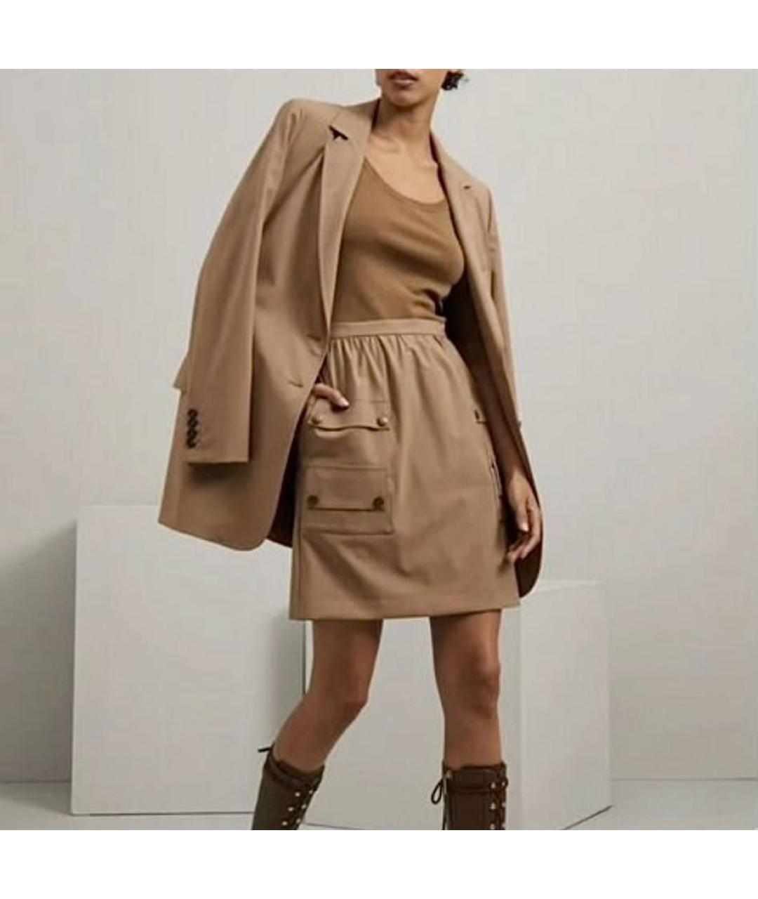 MAX MARA Бежевый шерстяной костюм с юбками, фото 6