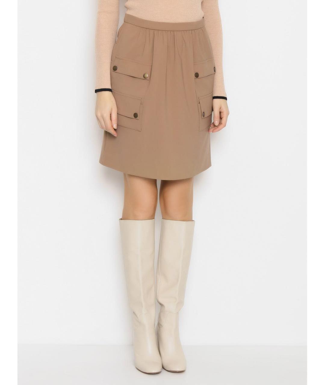 MAX MARA Бежевый шерстяной костюм с юбками, фото 7