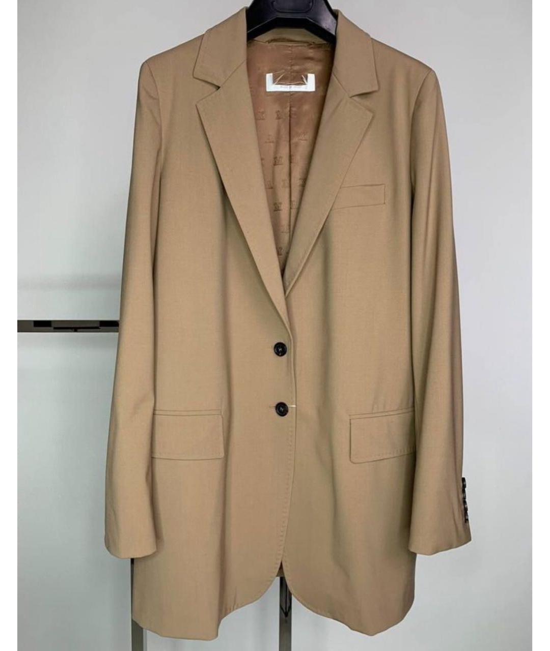 MAX MARA Бежевый шерстяной костюм с юбками, фото 9