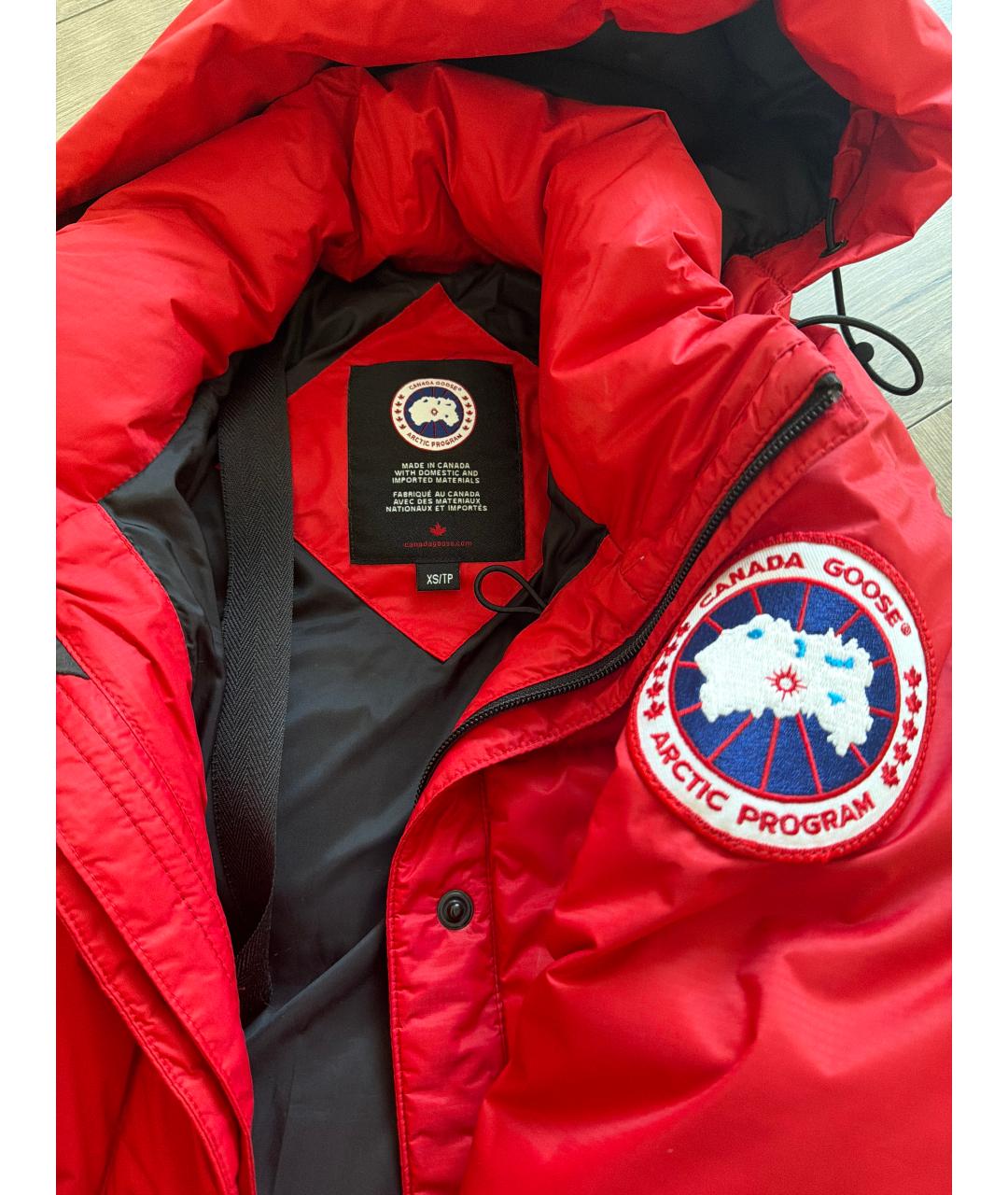 CANADA GOOSE Красный пуховик, фото 3