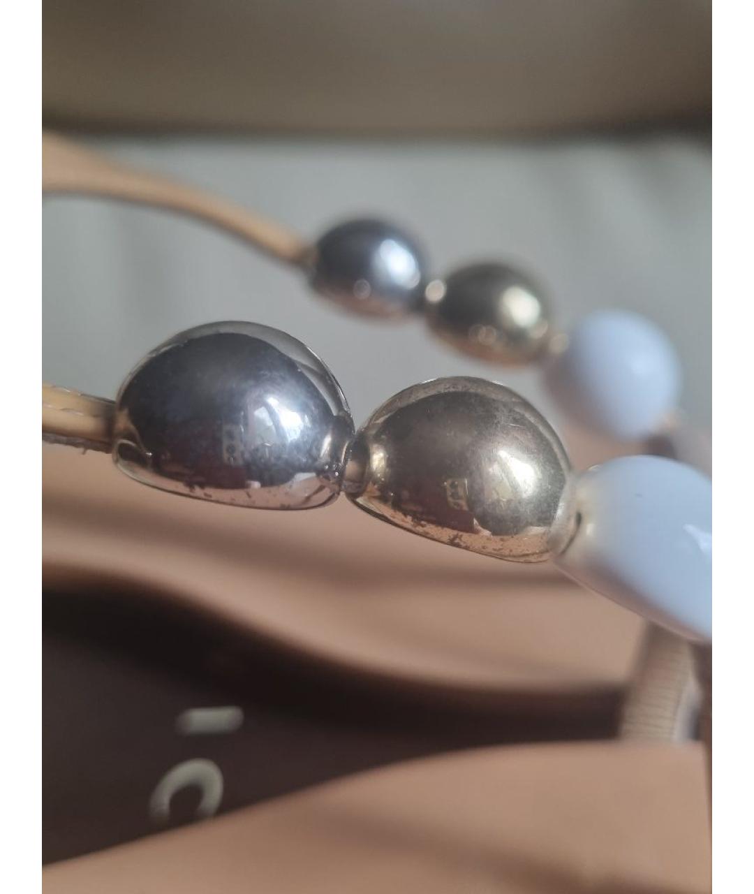 VICINI Бежевые кожаные босоножки, фото 8