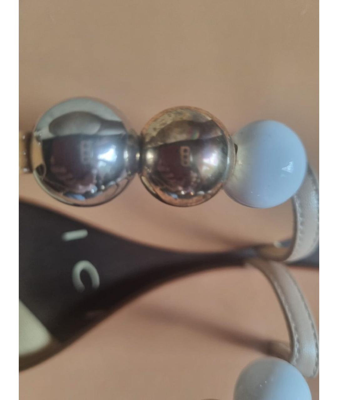 VICINI Бежевые кожаные босоножки, фото 9