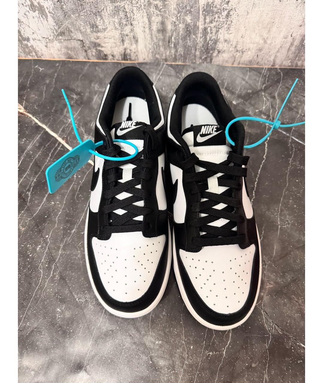 NIKE Черные кожаные низкие кроссовки / кеды, фото 2