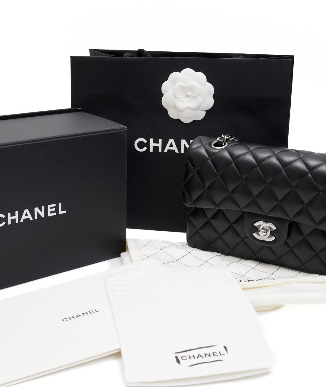 CHANEL Черная кожаная сумка через плечо, фото 7