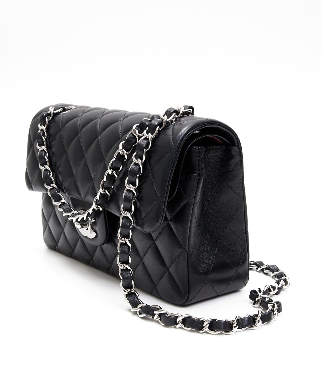 CHANEL Черная кожаная сумка через плечо, фото 4