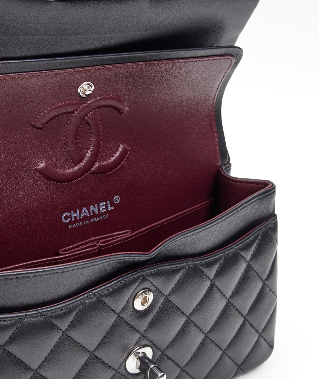 CHANEL Черная кожаная сумка через плечо, фото 5