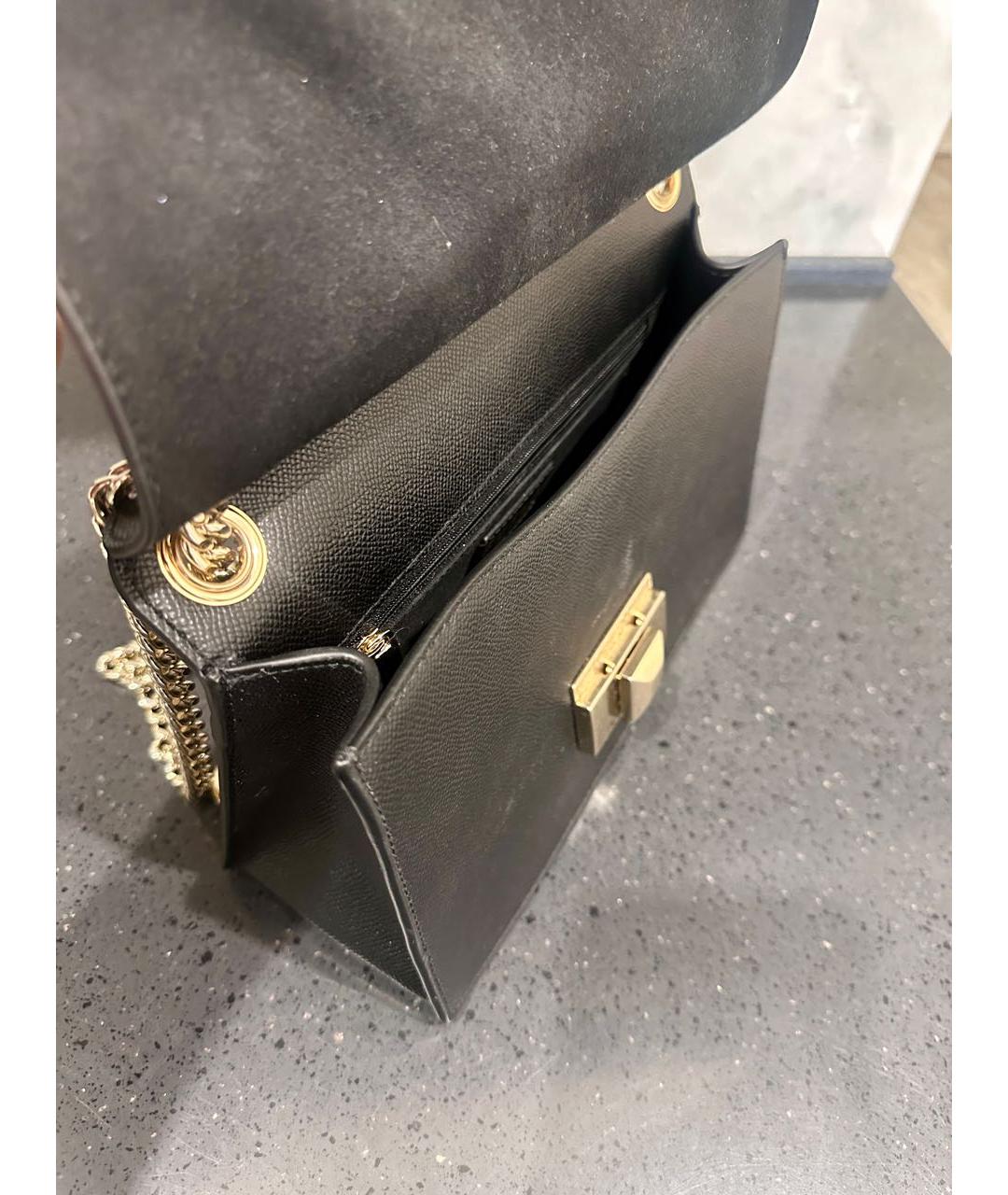 FURLA Черная кожаная сумка через плечо, фото 4