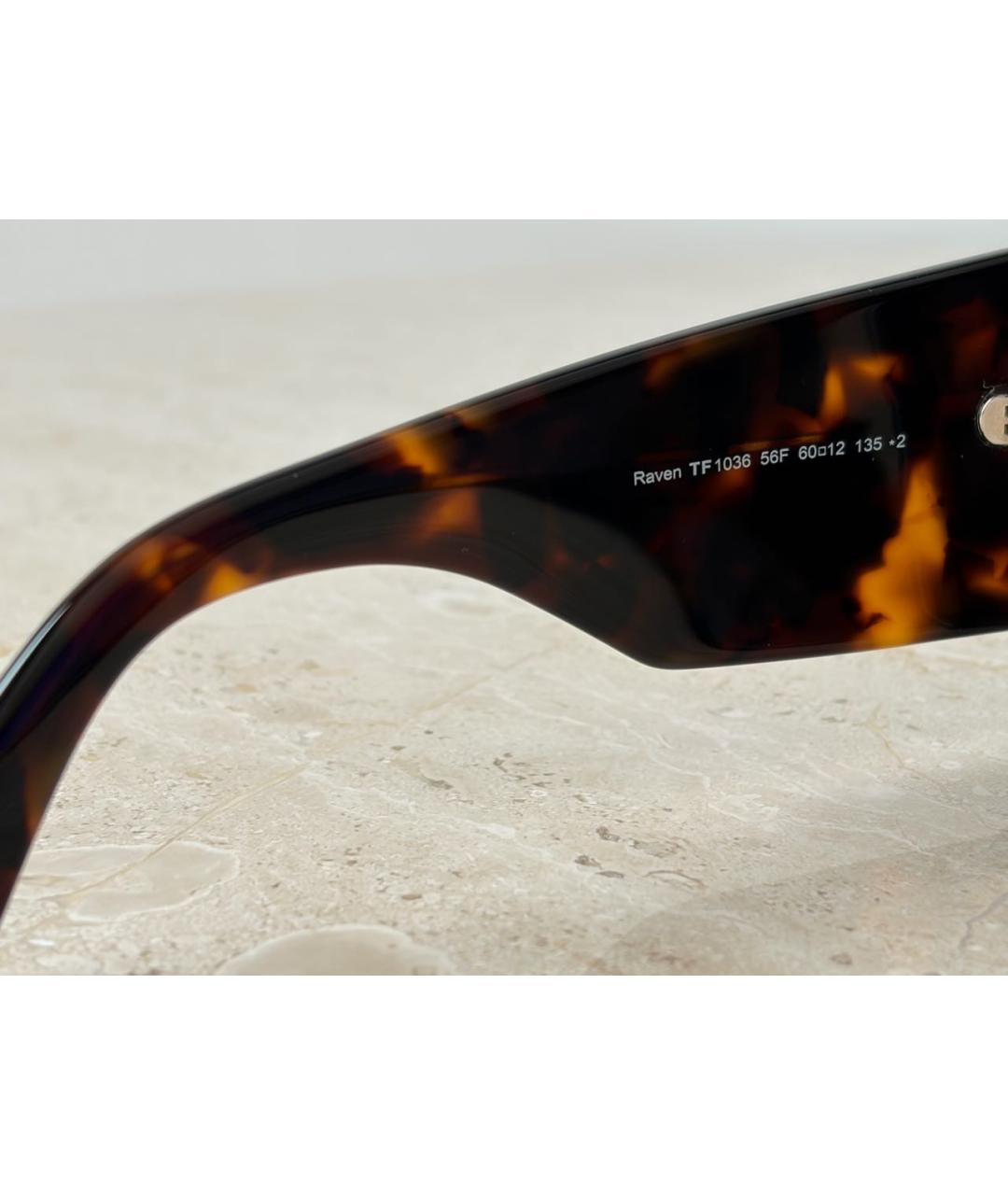 TOM FORD Коричневые пластиковые солнцезащитные очки, фото 5
