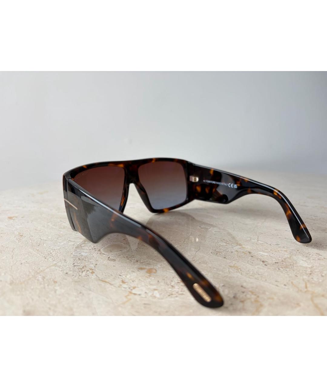 TOM FORD Коричневые пластиковые солнцезащитные очки, фото 3