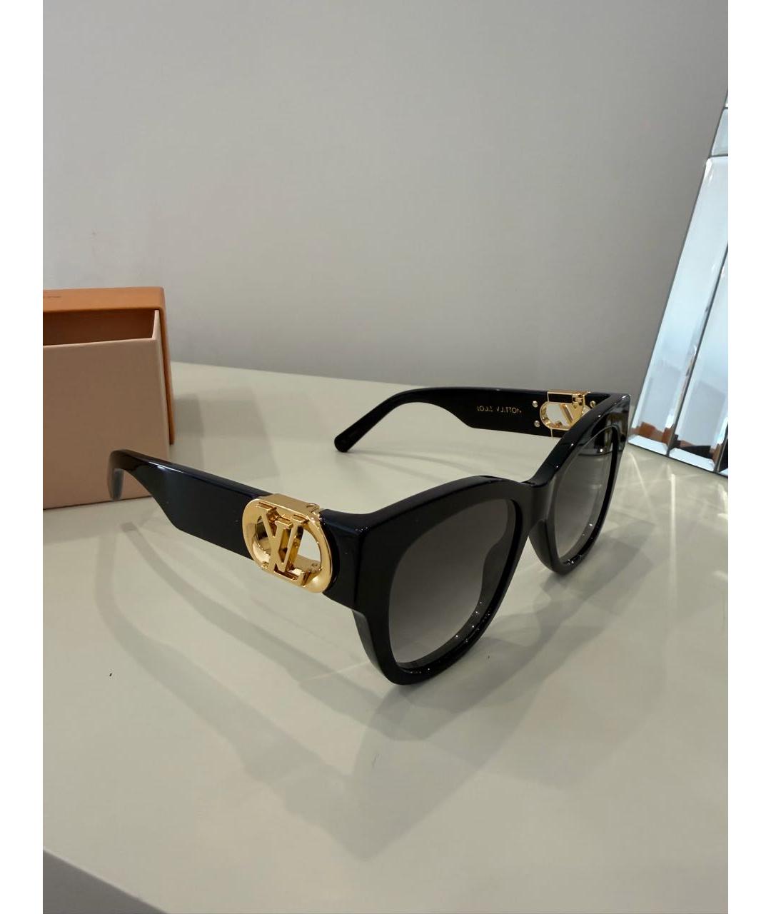 LOUIS VUITTON Черные пластиковые солнцезащитные очки, фото 2