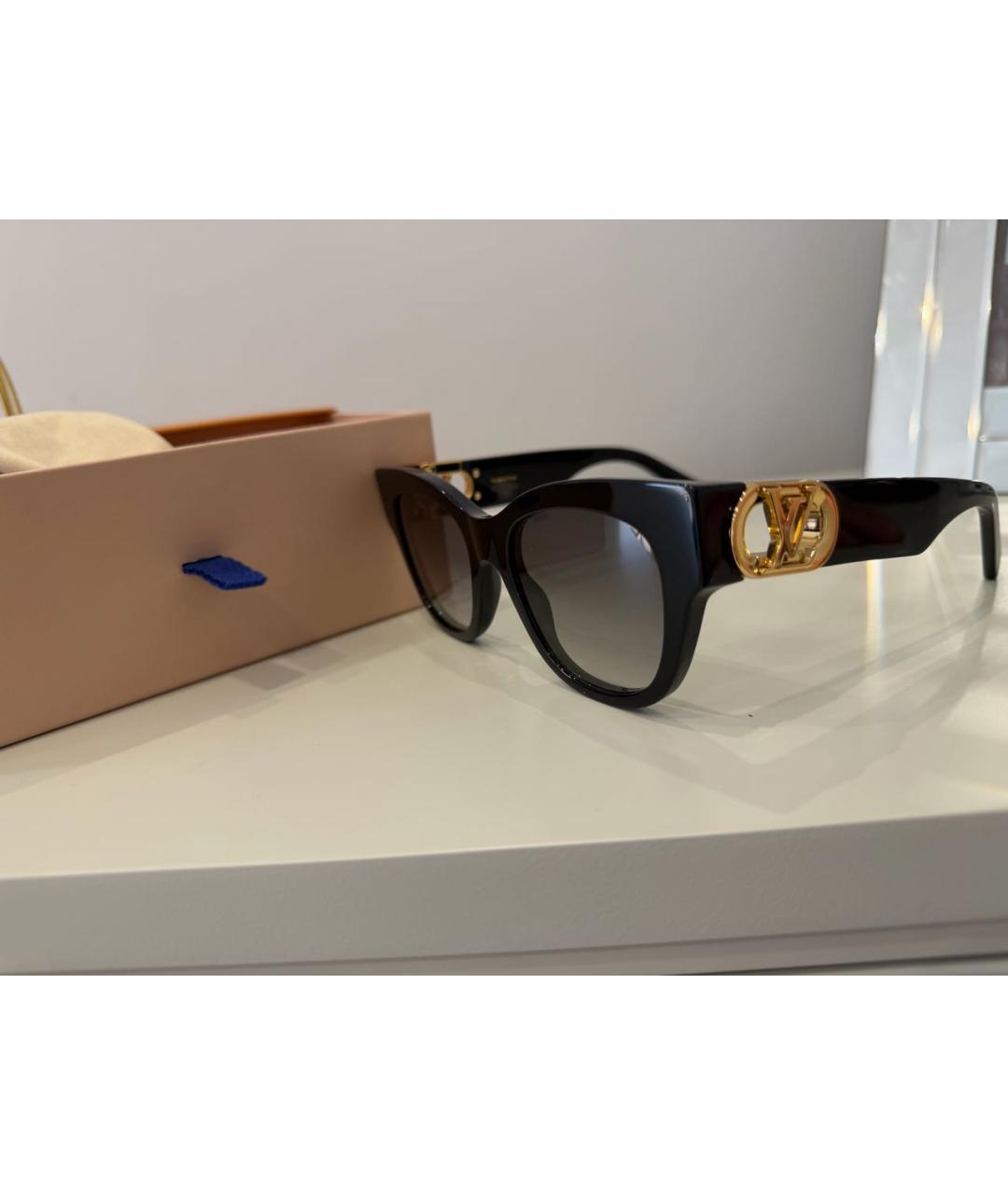 LOUIS VUITTON Черные пластиковые солнцезащитные очки, фото 3