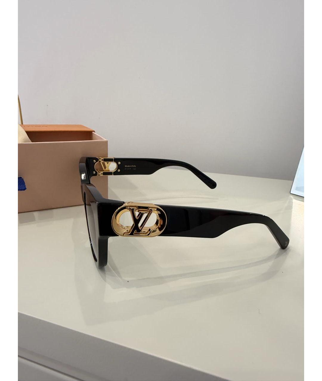 LOUIS VUITTON Черные пластиковые солнцезащитные очки, фото 4