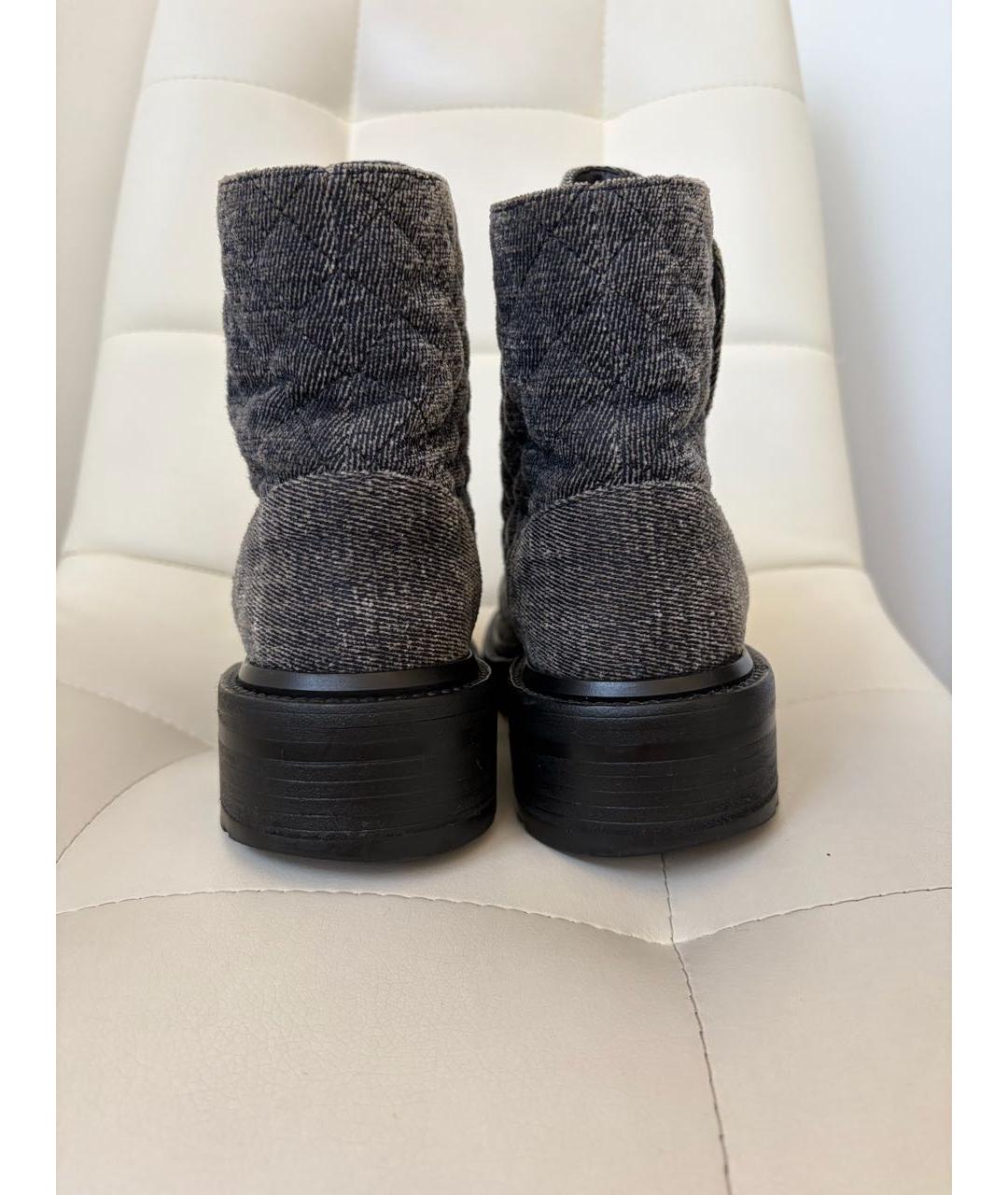 CHANEL Серые ботинки, фото 4