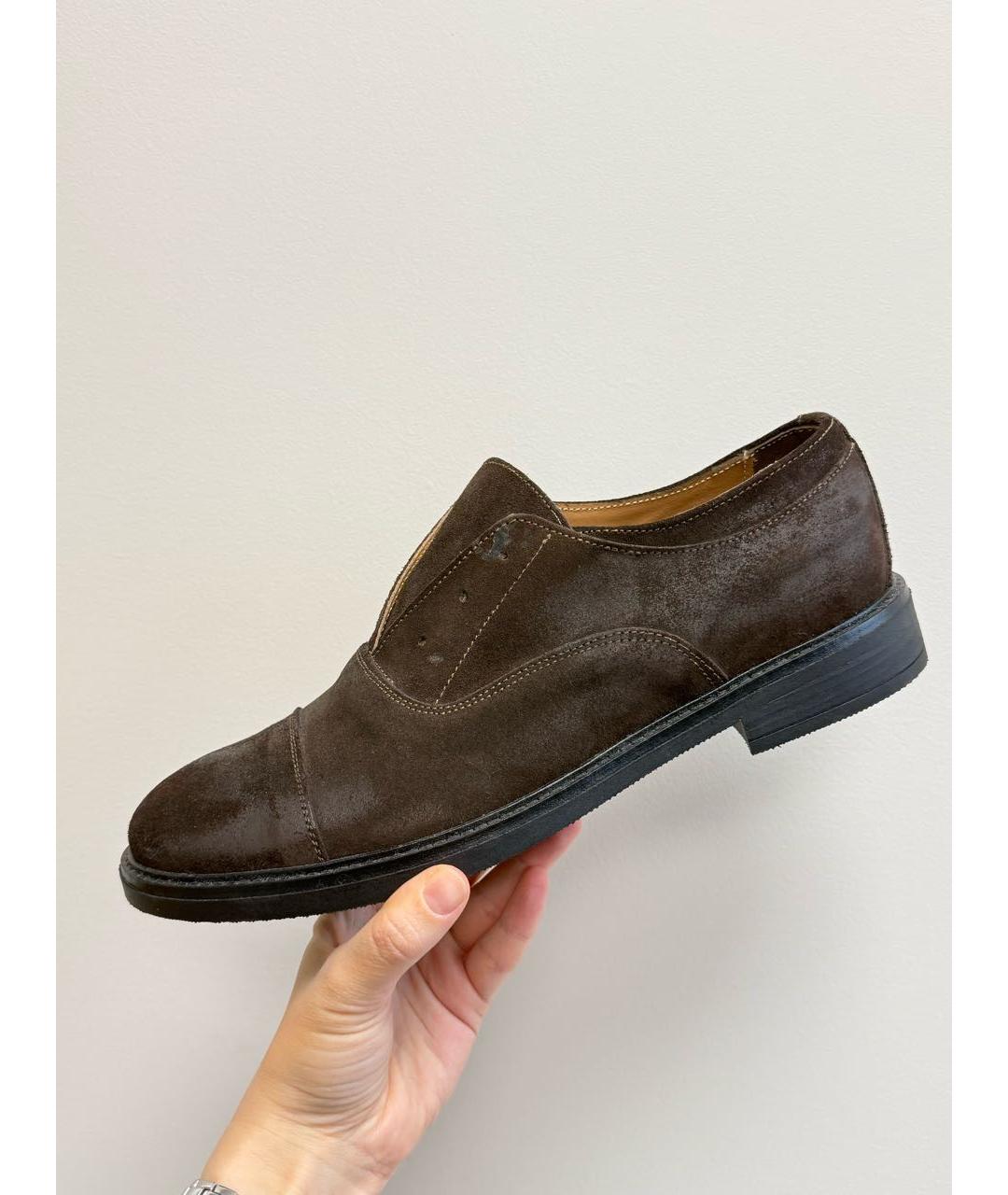 DANIELE ALESSANDRINI Коричневые замшевые туфли, фото 6