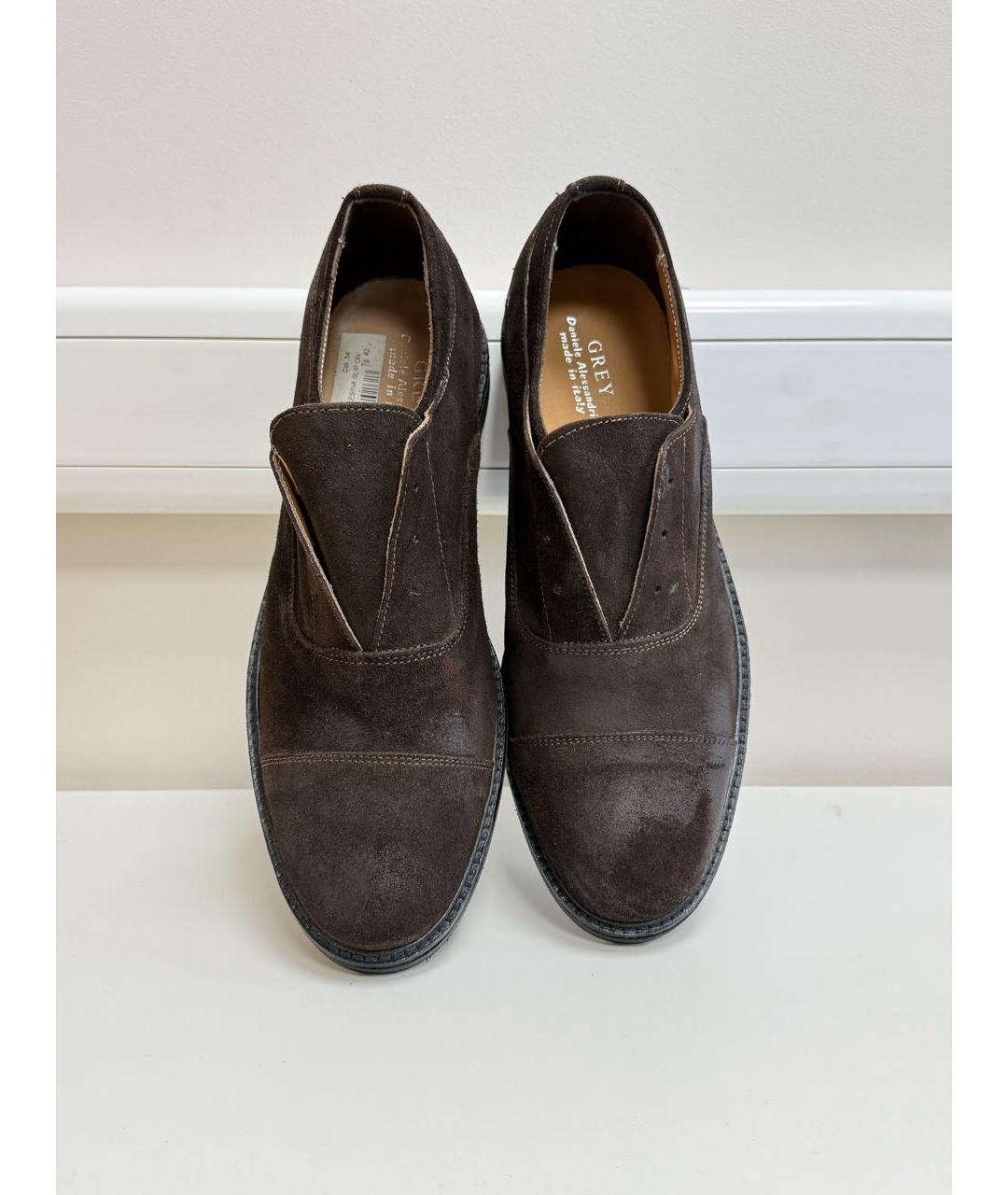 DANIELE ALESSANDRINI Коричневые замшевые туфли, фото 3