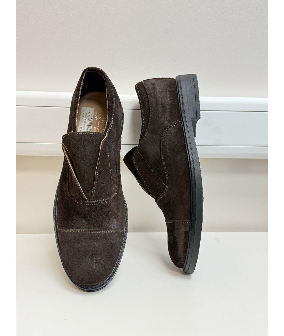 DANIELE ALESSANDRINI Коричневые замшевые туфли, фото 4