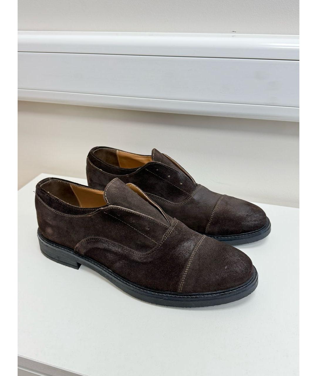 DANIELE ALESSANDRINI Коричневые замшевые туфли, фото 2