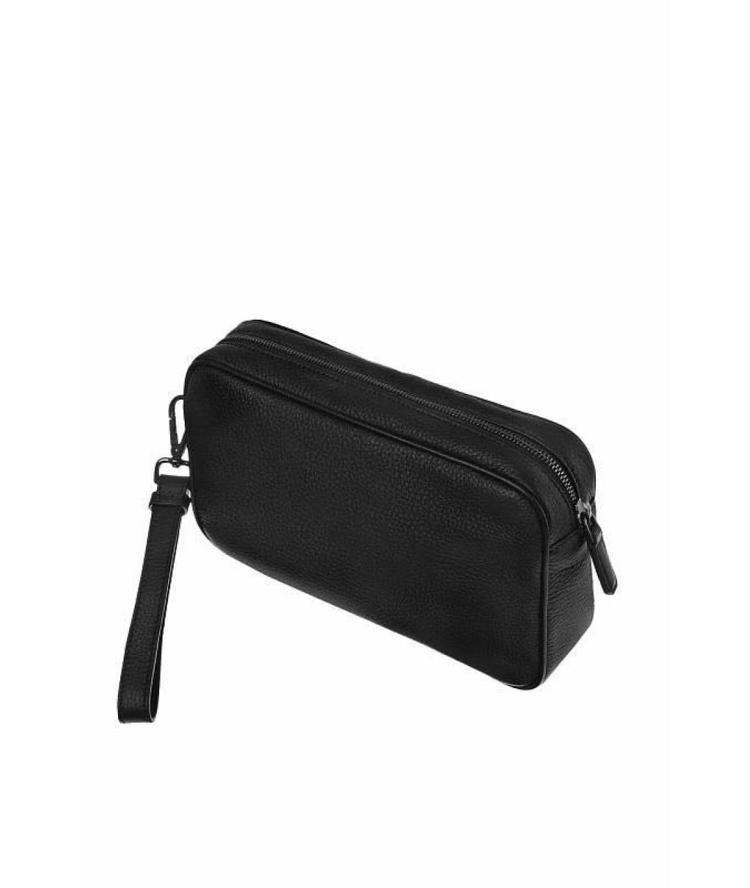 KITON Черная кожаная барсетка, фото 2