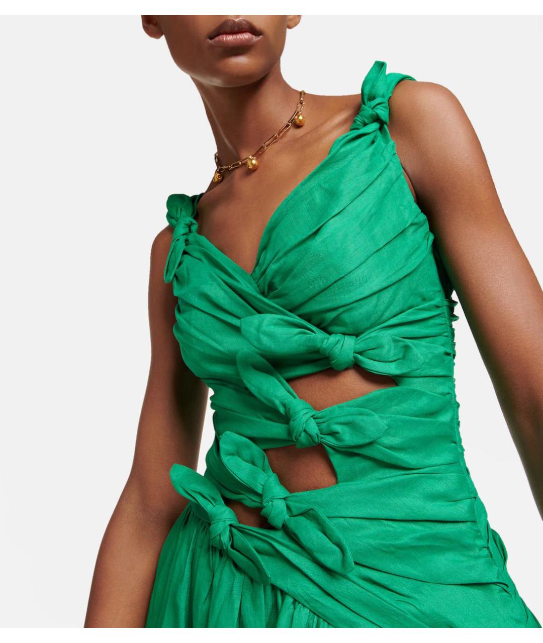 ZIMMERMANN Зеленые коктейльное платье, фото 3