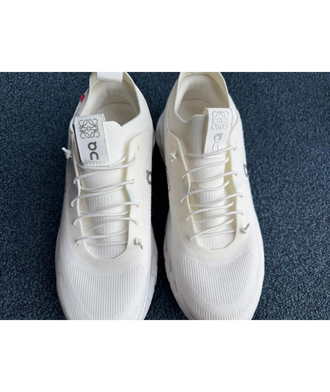 LOEWE Белые текстильные кроссовки, фото 5