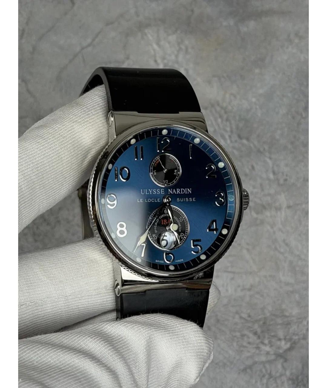 Ulysse Nardin Синие металлические часы, фото 3