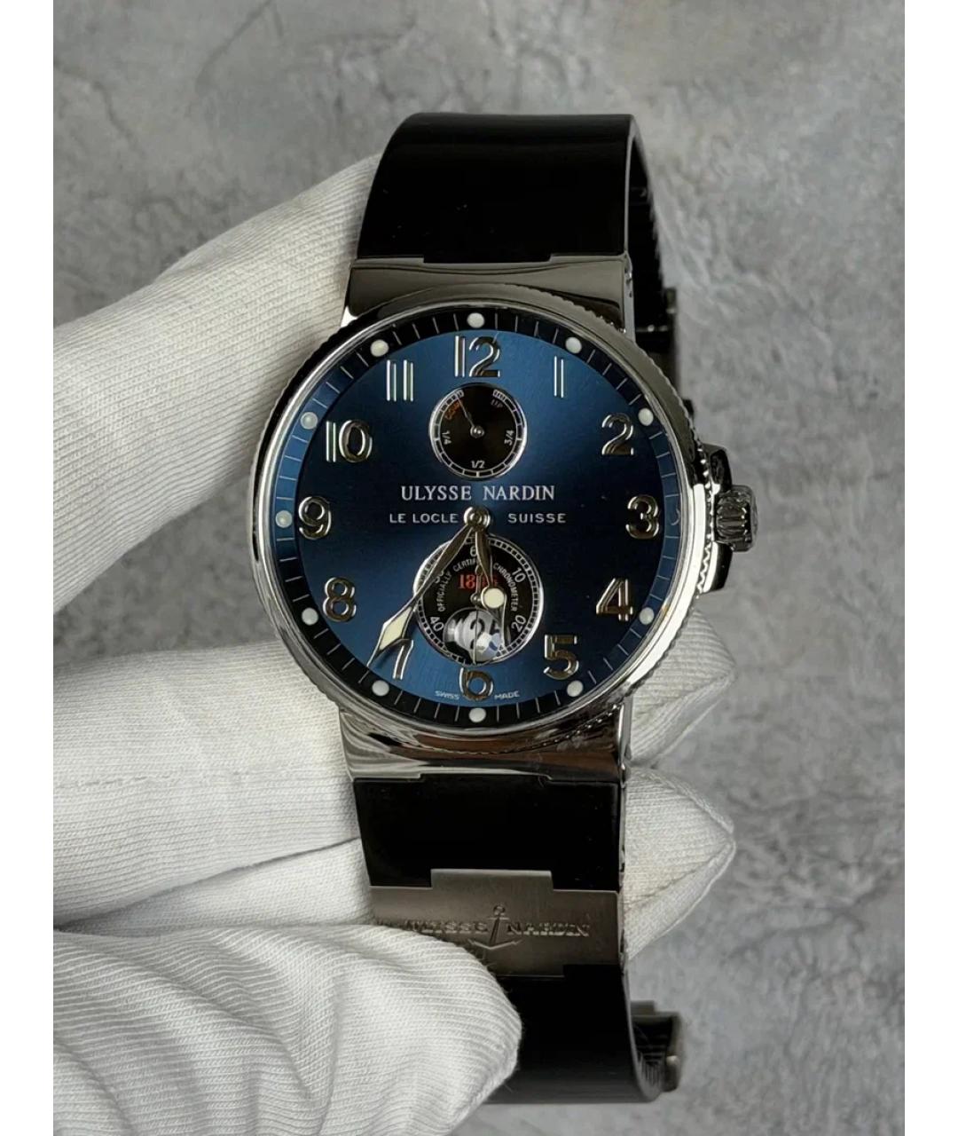 Ulysse Nardin Синие металлические часы, фото 2