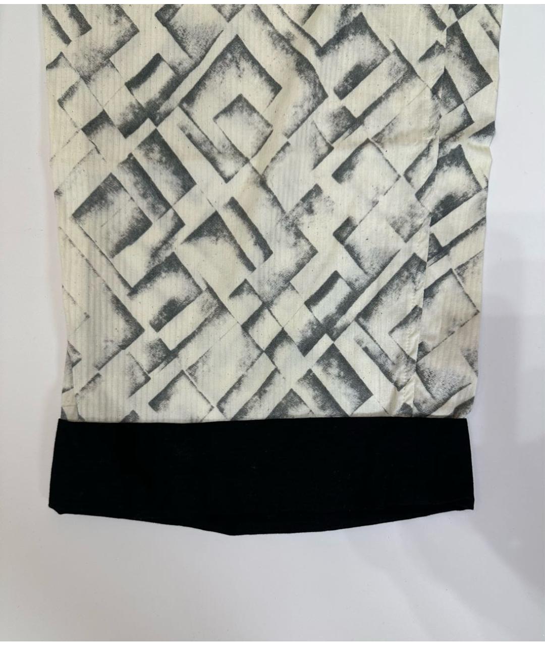 ANN DEMEULEMEESTER Белые хлопковые повседневные брюки, фото 7