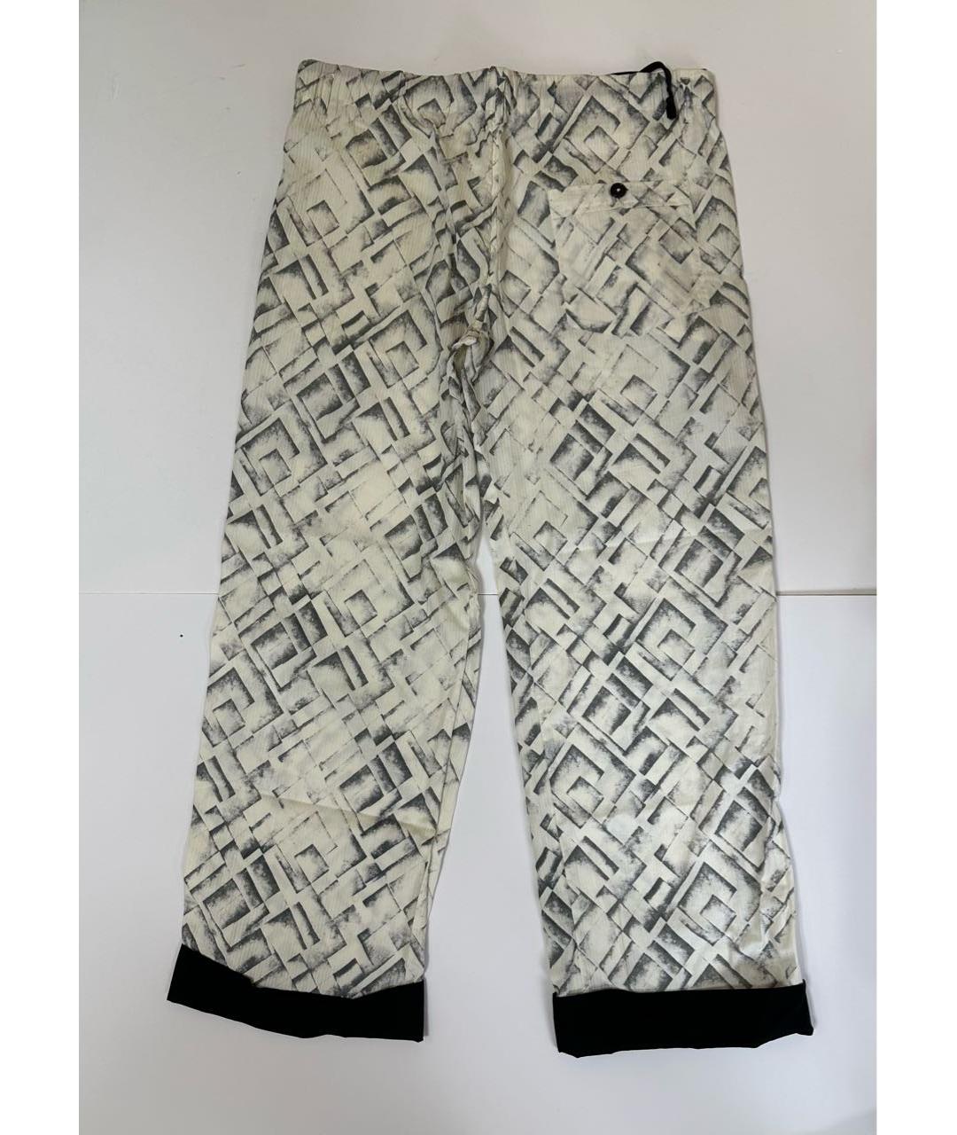 ANN DEMEULEMEESTER Белые хлопковые повседневные брюки, фото 2