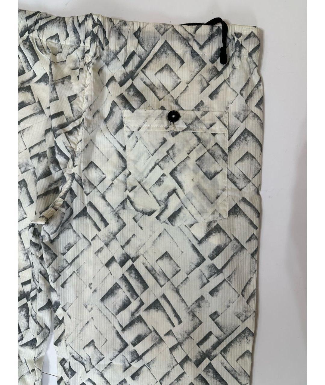 ANN DEMEULEMEESTER Белые хлопковые повседневные брюки, фото 6