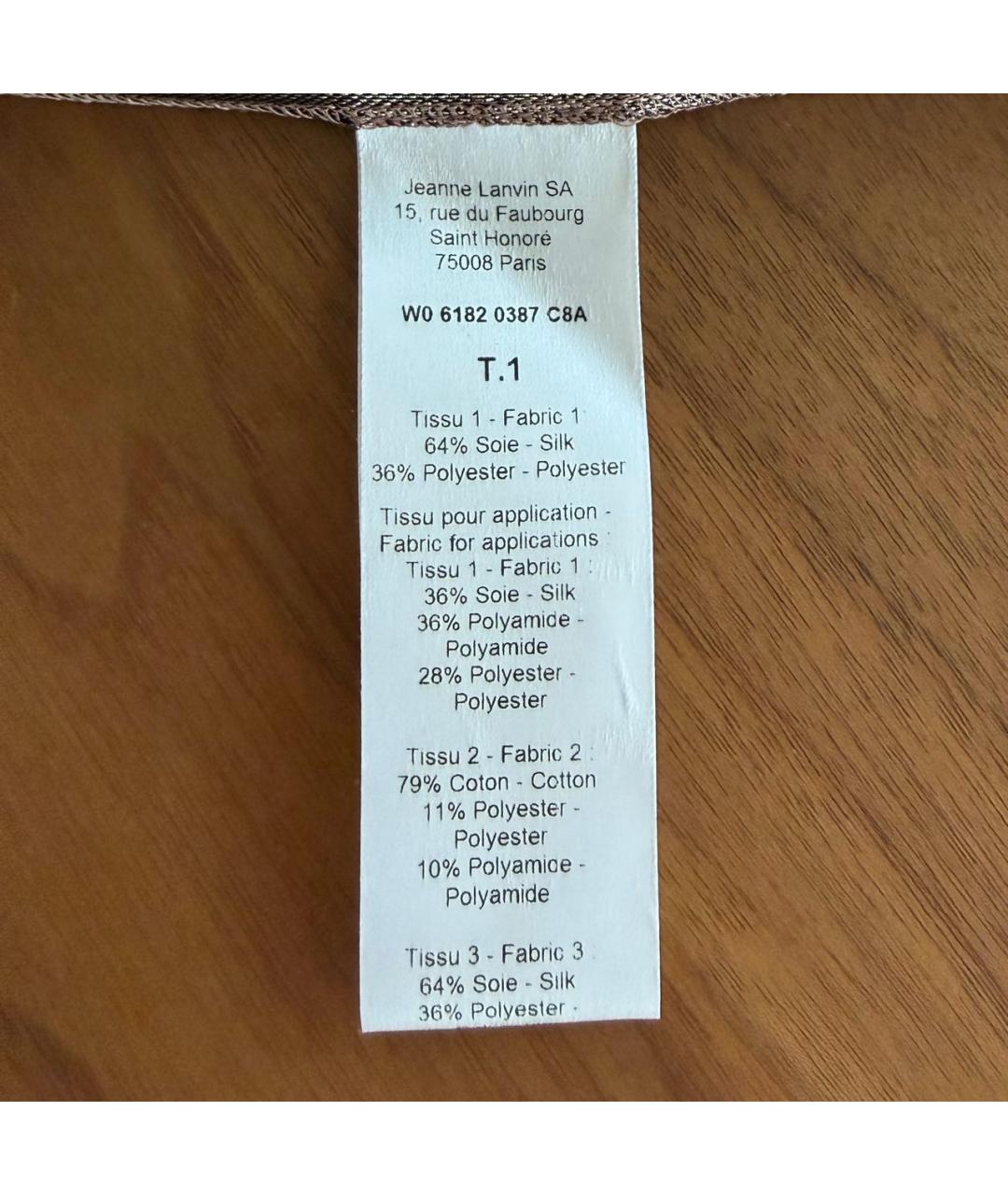 LANVIN Мульти шелковая футболка, фото 6