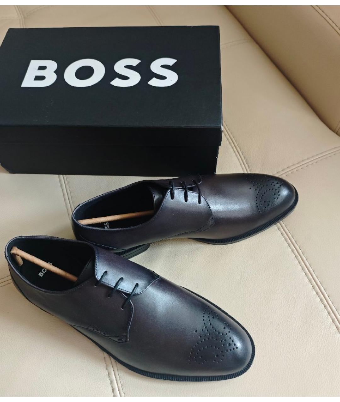 HUGO BOSS Коричневые кожаные туфли, фото 5