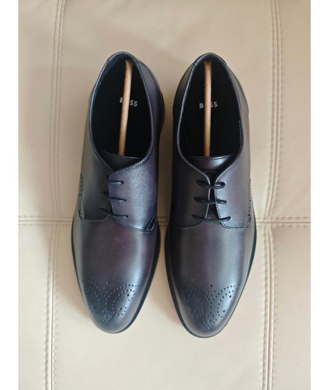 HUGO BOSS Коричневые кожаные туфли, фото 2