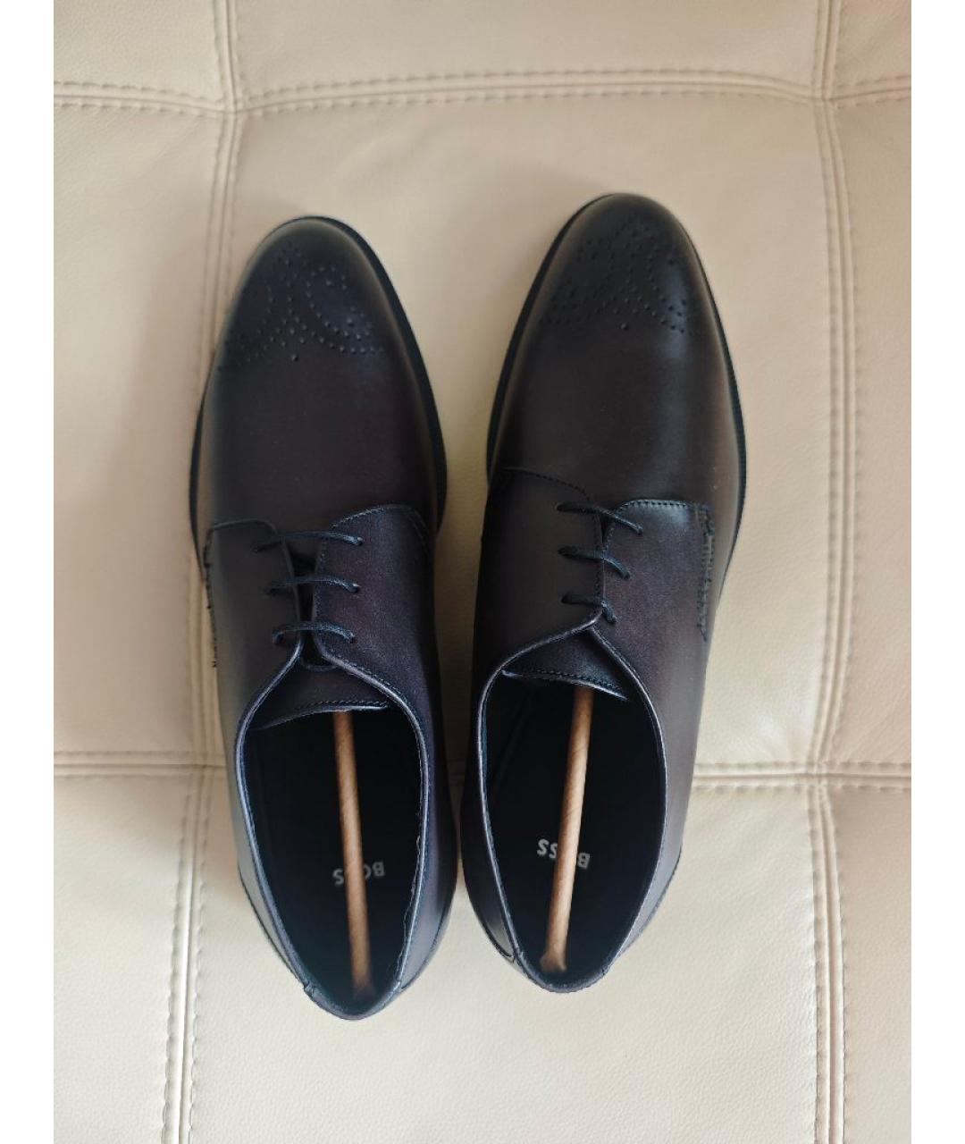 HUGO BOSS Коричневые кожаные туфли, фото 3