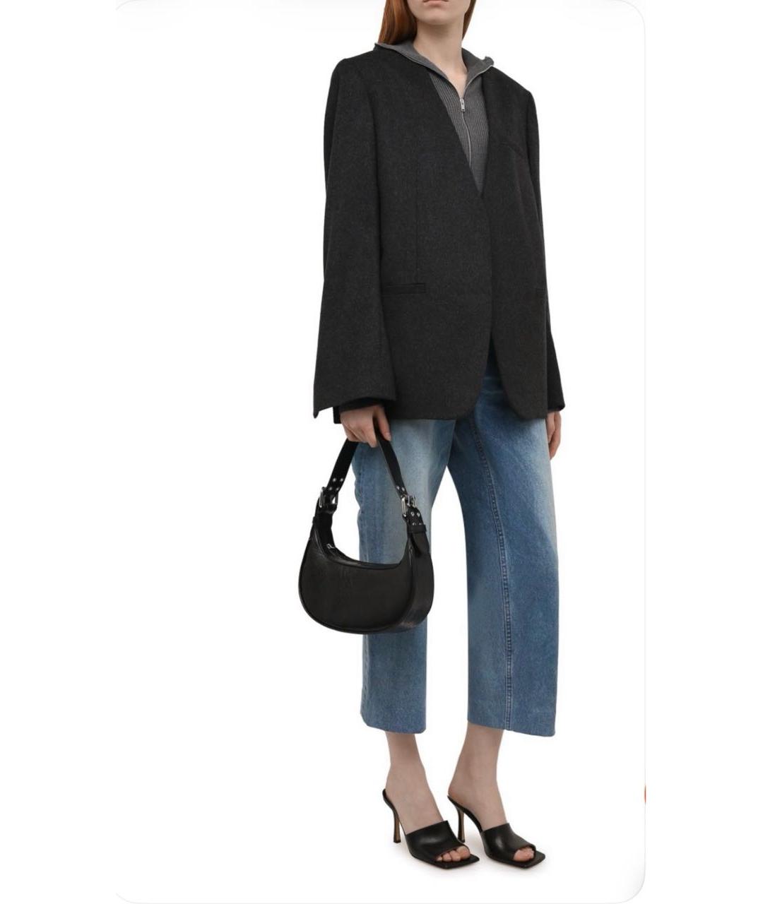 WEEKEND MAX MARA Синие хлопко-эластановые прямые джинсы, фото 8