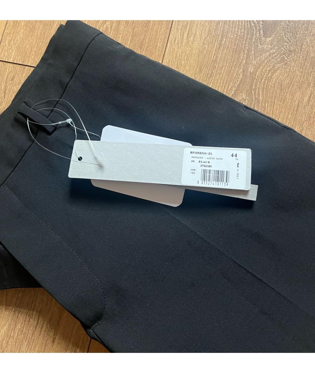 RICK OWENS Черные шерстяные классические брюки, фото 6