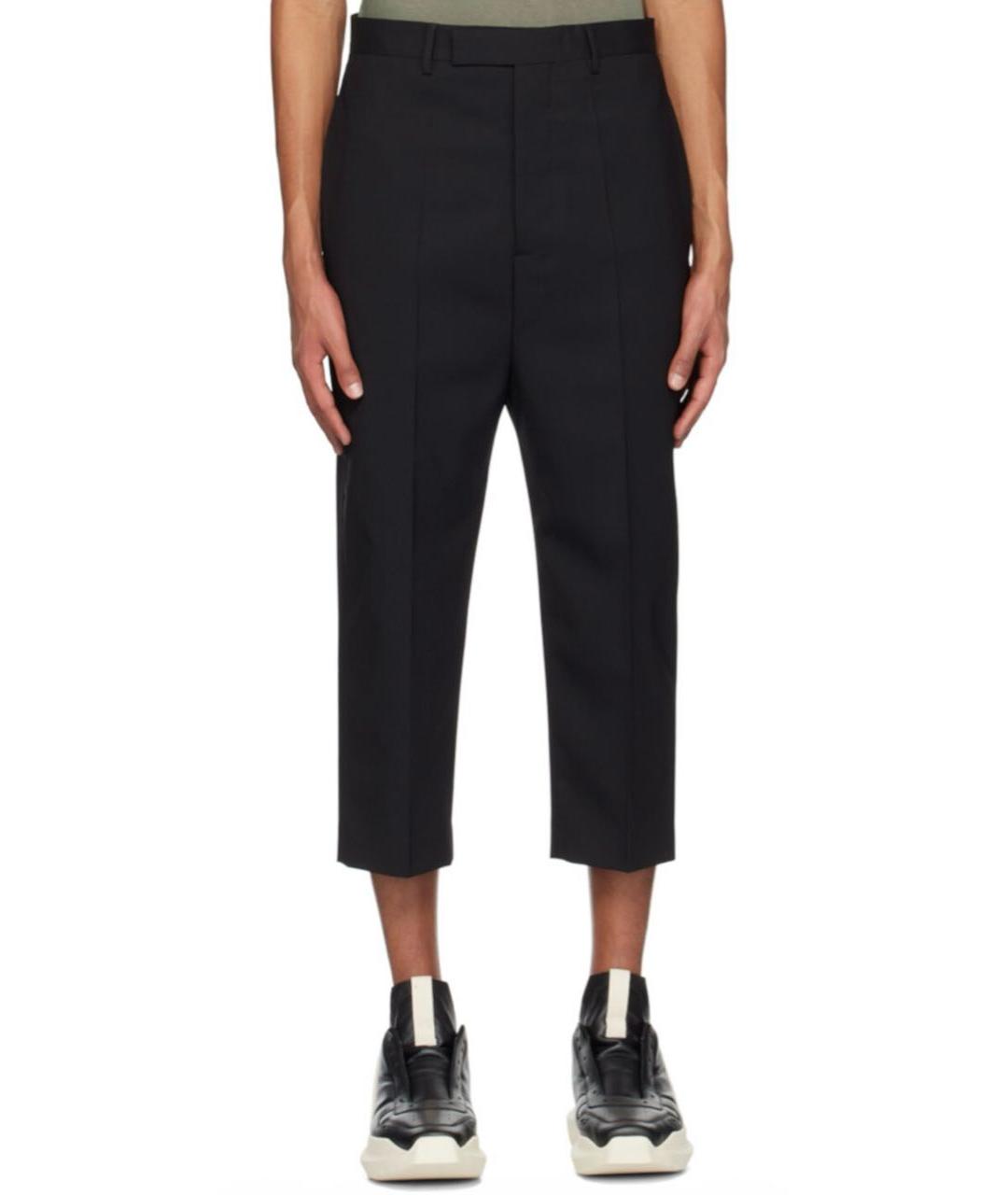 RICK OWENS Черные шерстяные классические брюки, фото 2