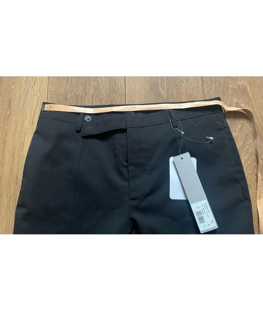 RICK OWENS Черные шерстяные классические брюки, фото 8