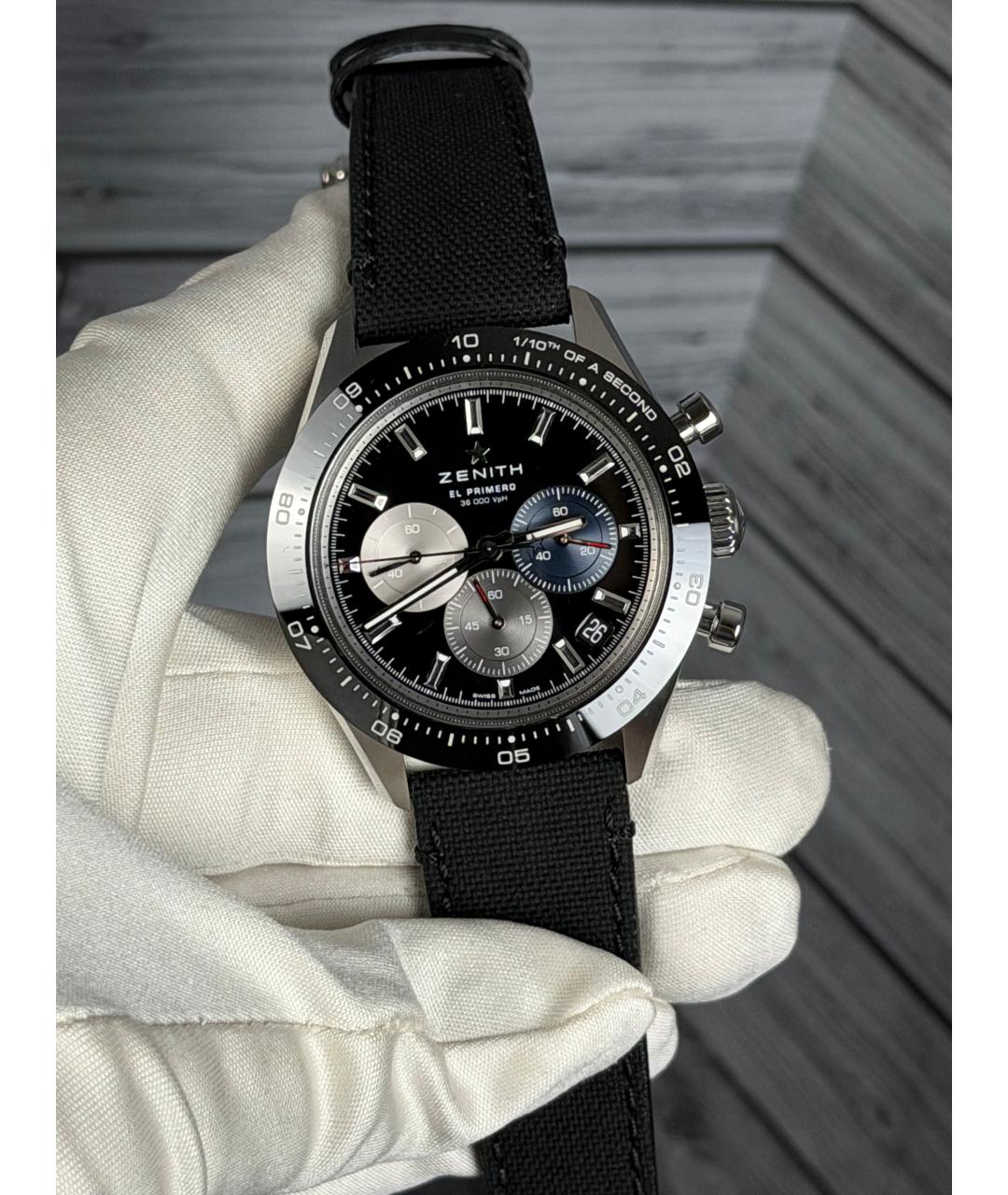 ZENITH Черные часы, фото 2
