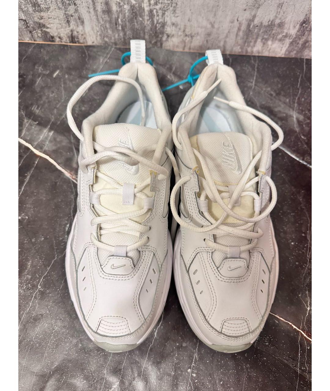 NIKE Белые кожаные низкие кроссовки / кеды, фото 2