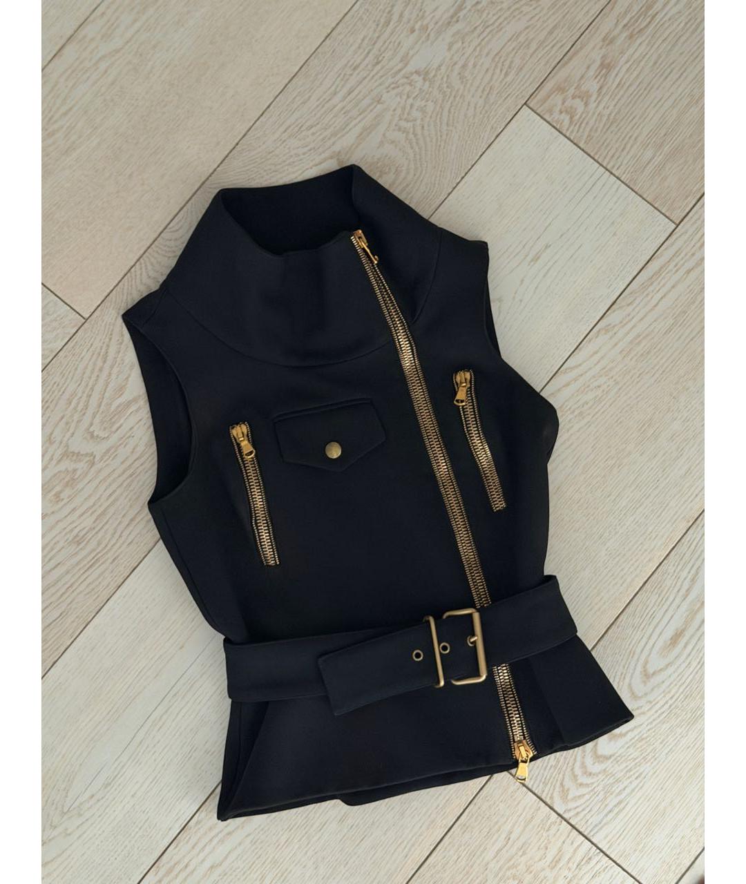 ALEXANDER MCQUEEN Черный ацетатный жилет, фото 6