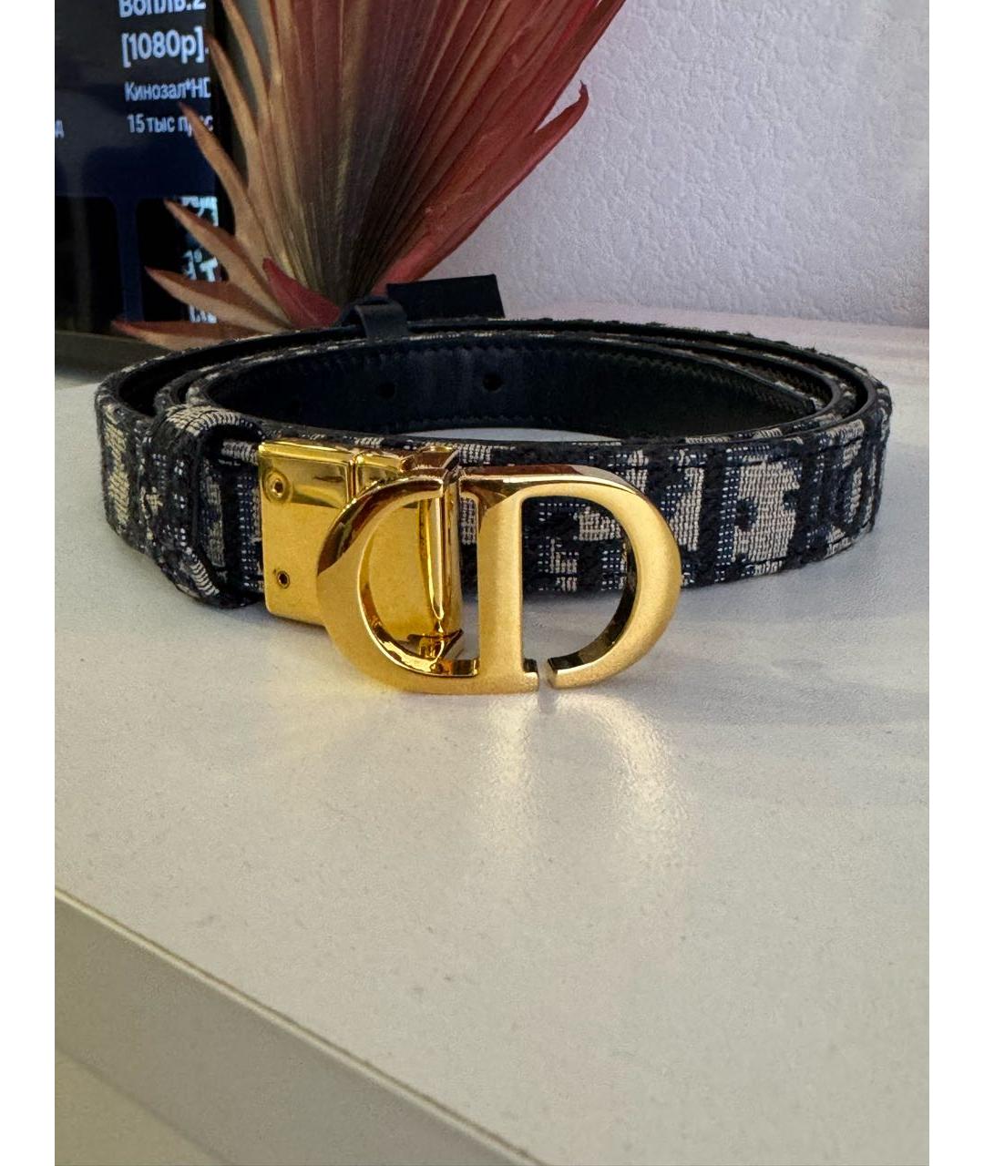 CHRISTIAN DIOR Черный ремень, фото 6