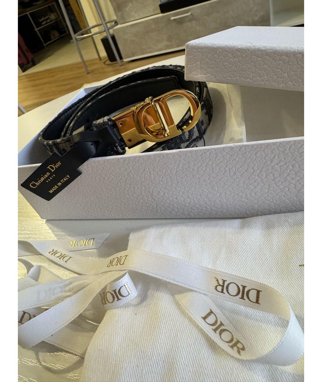 CHRISTIAN DIOR Черный ремень, фото 5